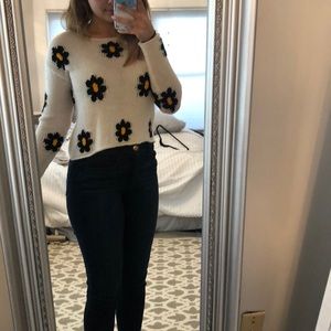 Trendy Flower Sweater